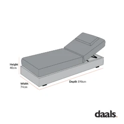Jardin Aluminium Outdoor Sun Lounger, Granite -FINZ Furniture Shop OD ALU1 GRANITE SUNLG