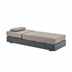 Jardin Aluminium Outdoor Sun Lounger, Granite -FINZ Furniture Shop OD ALU1 GRANITE SUNLG GIF