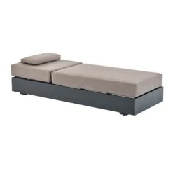 Jardin Aluminium Outdoor Sun Lounger, Granite -FINZ Furniture Shop OD ALU1 GRANITE SUNLG WB2