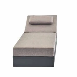 Jardin Aluminium Outdoor Sun Lounger, Granite -FINZ Furniture Shop OD ALU1 GRANITE SUNLG WB4