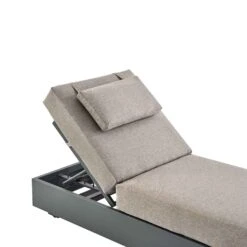 Jardin Aluminium Outdoor Sun Lounger, Granite -FINZ Furniture Shop OD ALU1 GRANITE SUNLG detail1