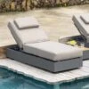 Jardin Aluminium Outdoor Sun Lounger, Granite -FINZ Furniture Shop OD ALU1 GRANITE SUNLG main