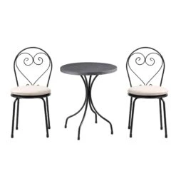 Haymes Metal Indoor And Outdoor Bistro Set 16 Haymes Metal Indoor And Outdoor Bistro Set -FINZ Furniture Shop OD BISTR 1067 BEIGE WB1