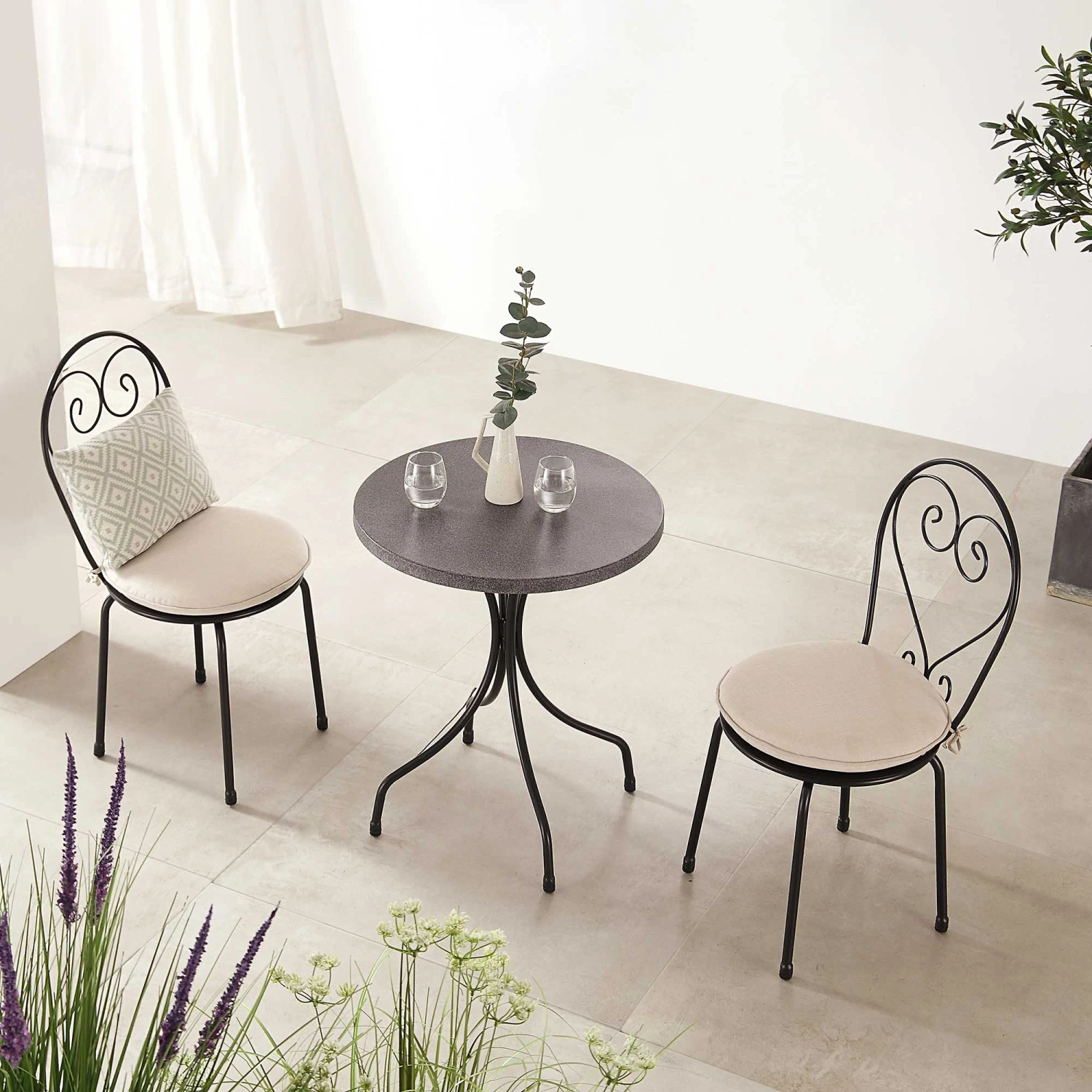 Haymes Metal Indoor And Outdoor Bistro Set 4 Haymes Metal Indoor And Outdoor Bistro Set - Image 2