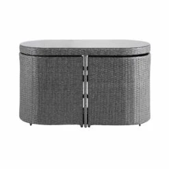 Granchester Rattan Balcony Bistro Set, Grey 21 Granchester Rattan Balcony Bistro Set, Grey -FINZ Furniture Shop OD BISTR 7034 DARKGREY WB5