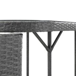 Granchester Rattan Balcony Bistro Set, Grey 27 Granchester Rattan Balcony Bistro Set, Grey -FINZ Furniture Shop OD BISTR 7034 DARKGREY detail3