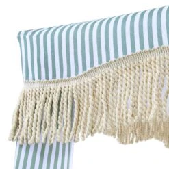Gabriel Sage Green And White Striped Fringed Cabana 20 Gabriel Sage Green And White Striped Fringed Cabana -FINZ Furniture Shop OD CABA 03 SAGESTRP detail1