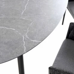 Montebello 6-Seater Outdoor Black Rope And Aluminium Oval Dining Set With Grey Ceramic Dining Table 22 Montebello 6-Seater Outdoor Black Rope And Aluminium Oval Dining Set With Grey Ceramic Dining Table -FINZ Furniture Shop OD DINE 1072 BLACK detail4