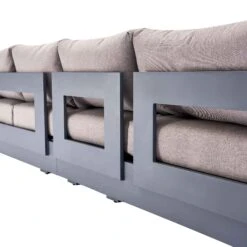 Jardin Aluminium Large Corner Casual Dining Set With Rising Firepit Table, Granite 31 Jardin Aluminium Large Corner Casual Dining Set With Rising Firepit Table, Granite -FINZ Furniture Shop OD DINE 906 GRANITE SET detail2