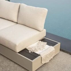 Jardin Aluminium Large Corner Casual Dining Set With Rising Firepit Table, Pumice 19 Jardin Aluminium Large Corner Casual Dining Set With Rising Firepit Table, Pumice -FINZ Furniture Shop OD DINE 906 PUMICE SET scene4