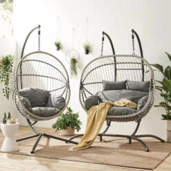 Harrington Rattan + Rope Indoor Outdoor DOUBLE Hanging Chair 21 Harrington Rattan + Rope Indoor Outdoor DOUBLE Hanging Chair -FINZ Furniture Shop OD HC 009 010 set 6c0754d2 1129 4dd8 b0fc 1d5f6823450e