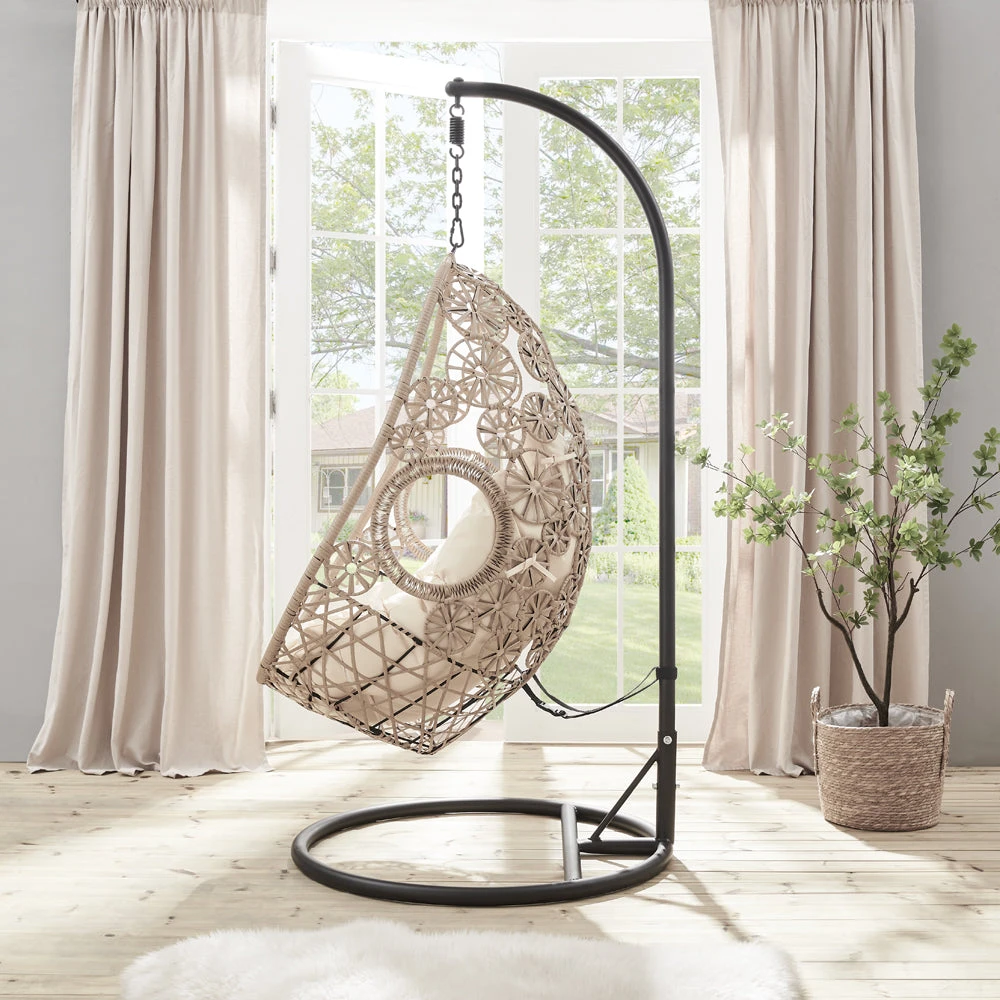 Daisy Floral Pattern Indoor Outdoor Hanging Chair 6 Daisy Floral Pattern Indoor Outdoor Hanging Chair - Image 4