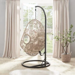 Daisy Floral Pattern Indoor Outdoor Hanging Chair 16 Daisy Floral Pattern Indoor Outdoor Hanging Chair -FINZ Furniture Shop OD HC 013 3