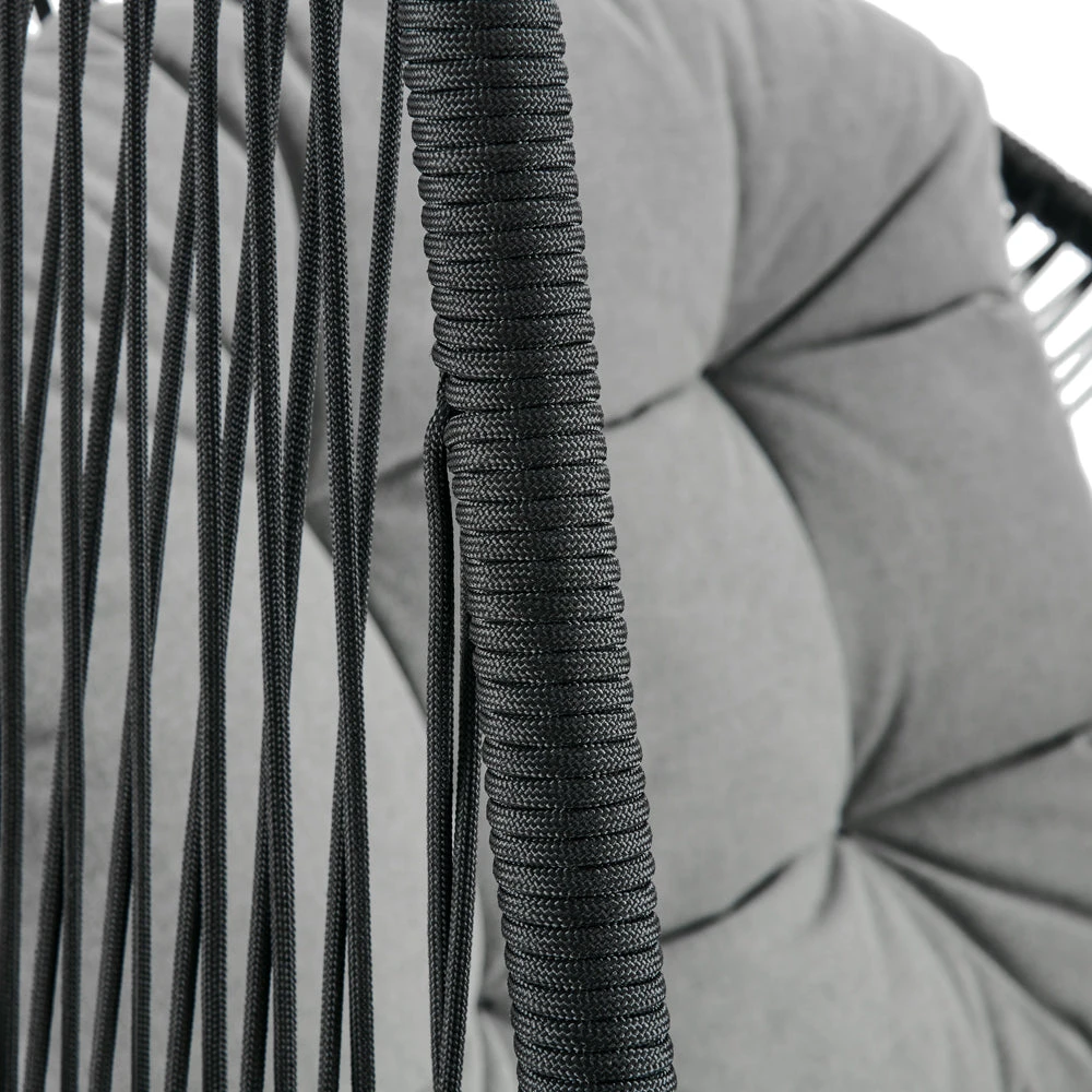 Lydia Geometric Rattan & Rope Mix Indoor Outdoor Hanging Chair 10 Lydia Geometric Rattan & Rope Mix Indoor Outdoor Hanging Chair - Image 8