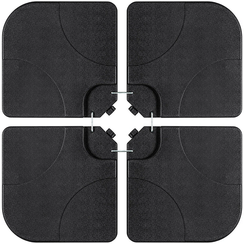 Pack Of 4 Square Sand/Water Fillable Parasol Base Weights 3 Pack Of 4 Square Sand/Water Fillable Parasol Base Weights