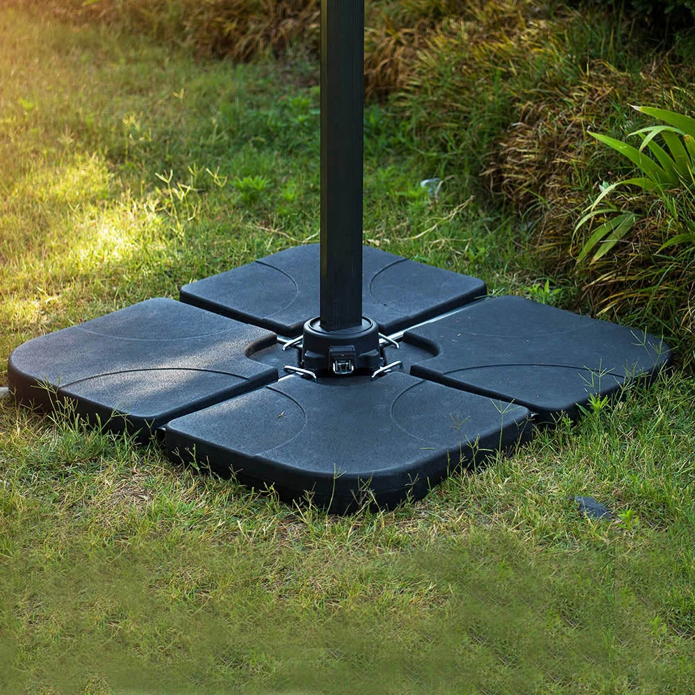 Pack Of 4 Square Sand/Water Fillable Parasol Base Weights 4 Pack Of 4 Square Sand/Water Fillable Parasol Base Weights - Image 2