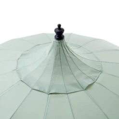 Hacienda 2.4M Sage Green Beaded Carousel Garden Parasol With Fringe Tassels And Aluminium Tilt 18 Hacienda 2.4M Sage Green Beaded Carousel Garden Parasol With Fringe Tassels And Aluminium Tilt -FINZ Furniture Shop OD PRSL 16 SAGE detail2