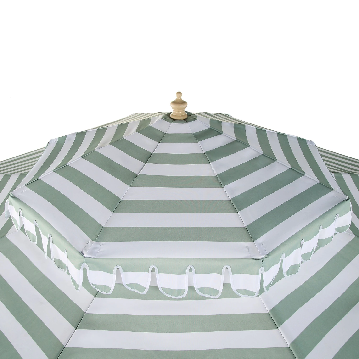 Fabienne Sage Green And White Striped 3M Double Top Crank And Tilt Parasol 13 Fabienne Sage Green And White Striped 3M Double Top Crank And Tilt Parasol - Image 11
