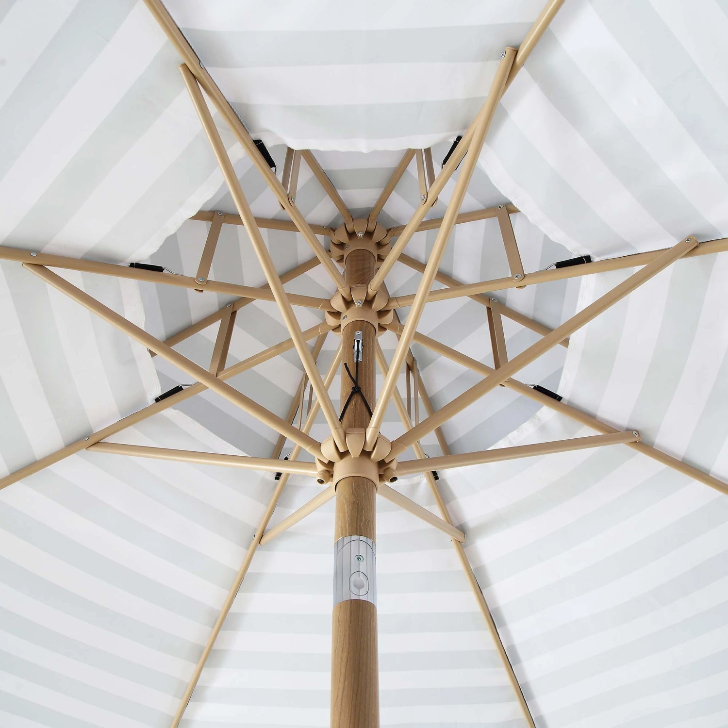 Fabienne Sage Green And White Striped 3M Double Top Crank And Tilt Parasol 15 Fabienne Sage Green And White Striped 3M Double Top Crank And Tilt Parasol - Image 13