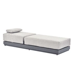 Pedra Rope And Aluminium Outdoor Sun Lounger And Side Table Set -FINZ Furniture Shop OD ROPE2 GREY SLG GIF f53634d3 e0d3 4168 8b9b 393673f3b4e6