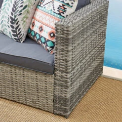 Troy Corner Rattan Garden Sofa Set With Table 20 Troy Corner Rattan Garden Sofa Set With Table -FINZ Furniture Shop OD SF 005 GREY detail1
