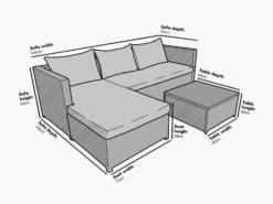 Troy Corner Rattan Garden Sofa Set With Table 15 Troy Corner Rattan Garden Sofa Set With Table -FINZ Furniture Shop OD SF 005 size