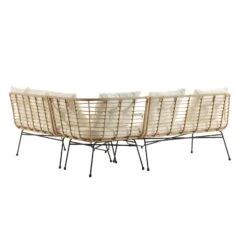 St Loy Natural Rattan Corner Sofa Set With Table -FINZ Furniture Shop OD SF 016 WB4