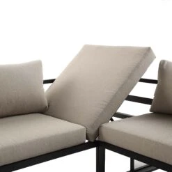 Albany Aluminium Corner Sofa Set With Reclining Back And Coffee Table, Taupe 28 Albany Aluminium Corner Sofa Set With Reclining Back And Coffee Table, Taupe -FINZ Furniture Shop OD SF 1023 TAUPE detail2