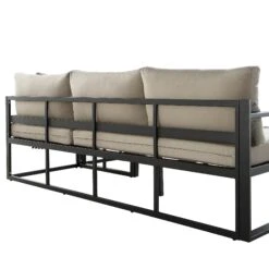 Albany Aluminium Corner Sofa Set With Reclining Back And Coffee Table, Taupe 29 Albany Aluminium Corner Sofa Set With Reclining Back And Coffee Table, Taupe -FINZ Furniture Shop OD SF 1023 TAUPE detail4