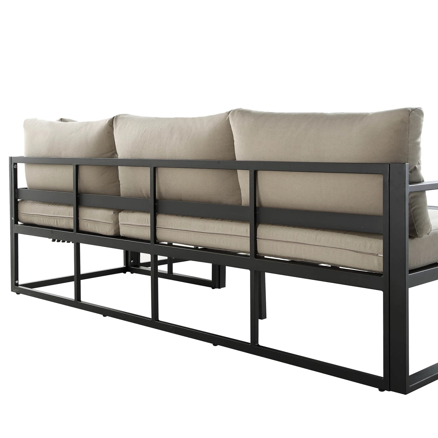 Albany Aluminium Corner Sofa Set With Reclining Back And Coffee Table, Taupe 15 Albany Aluminium Corner Sofa Set With Reclining Back And Coffee Table, Taupe - Image 13