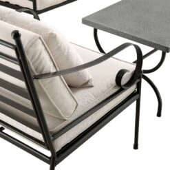 Haymes Indoor And Outdoor Metal Sofa Set With Coffee Table 23 Haymes Indoor And Outdoor Metal Sofa Set With Coffee Table -FINZ Furniture Shop OD SF 1077 BEIGE detail3