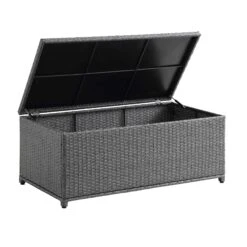 Granchester 120cm Rattan Storage Box, Grey 15 Granchester 120cm Rattan Storage Box, Grey -FINZ Furniture Shop OD TRUNK 8047 DARKGREY WB3