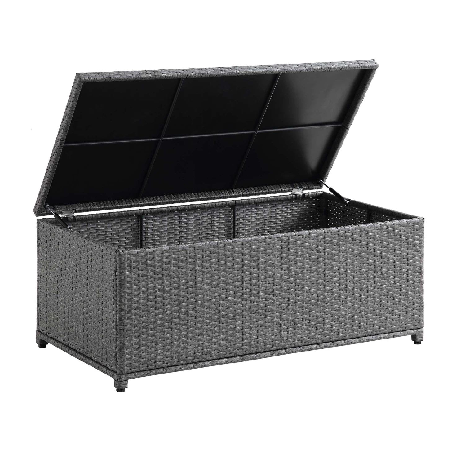 Granchester 120cm Rattan Storage Box, Grey 6 Granchester 120cm Rattan Storage Box, Grey - Image 4