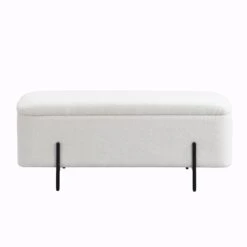 Jed Ecru Boucle 120cm Large Storage Ottoman Bench 16 Jed Ecru Boucle 120cm Large Storage Ottoman Bench -FINZ Furniture Shop OTTO 2245 ECRUBOUCLE WB1
