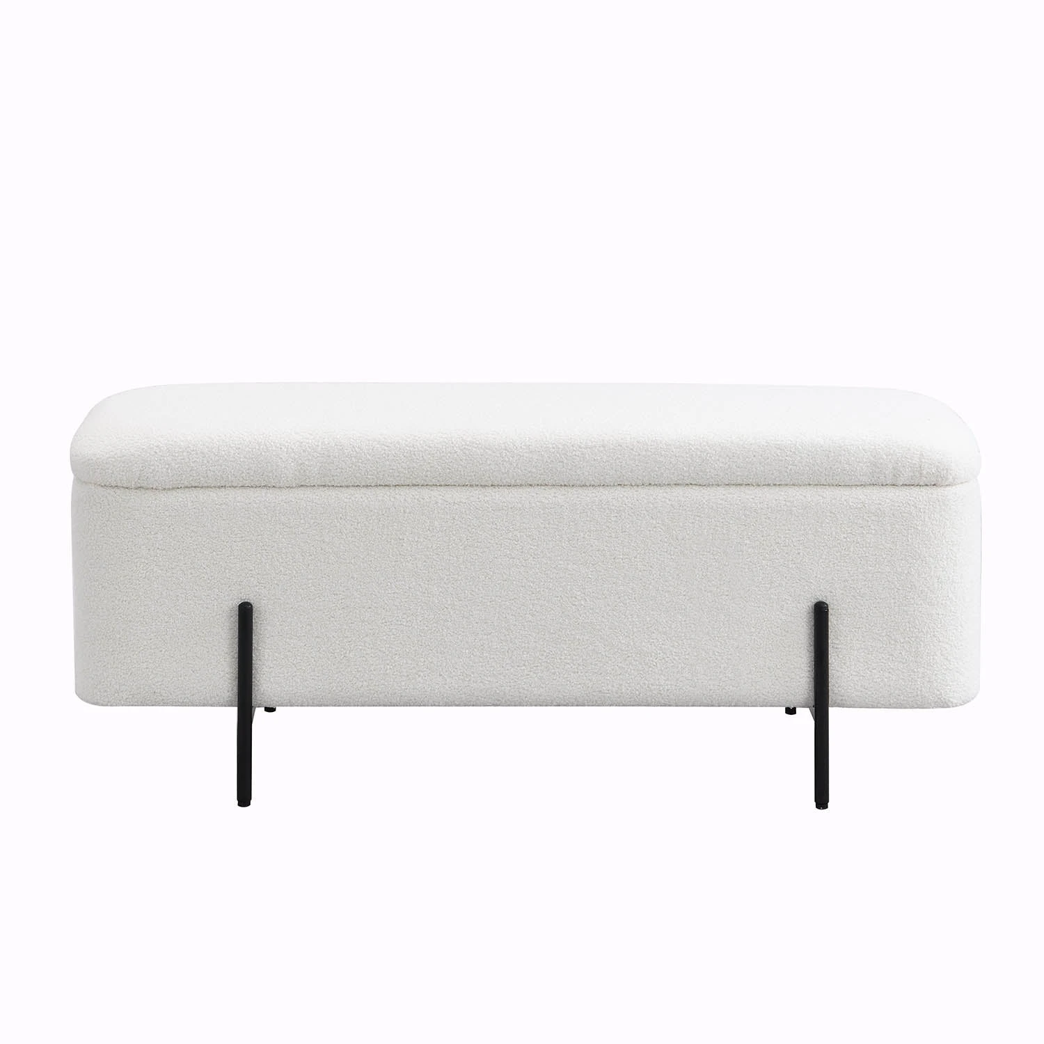 Jed Ecru Boucle 120cm Large Storage Ottoman Bench 6 Jed Ecru Boucle 120cm Large Storage Ottoman Bench - Image 4