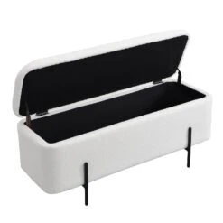Jed Ecru Boucle 120cm Large Storage Ottoman Bench 18 Jed Ecru Boucle 120cm Large Storage Ottoman Bench -FINZ Furniture Shop OTTO 2245 ECRUBOUCLE WB3
