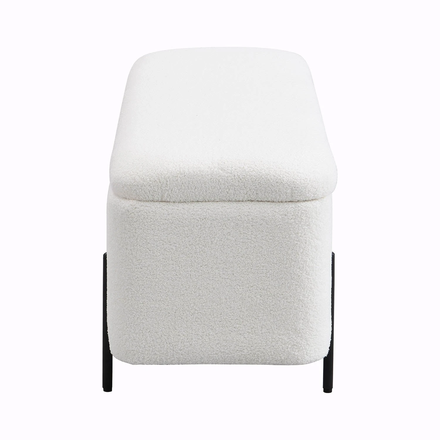 Jed Ecru Boucle 120cm Large Storage Ottoman Bench 9 Jed Ecru Boucle 120cm Large Storage Ottoman Bench - Image 7