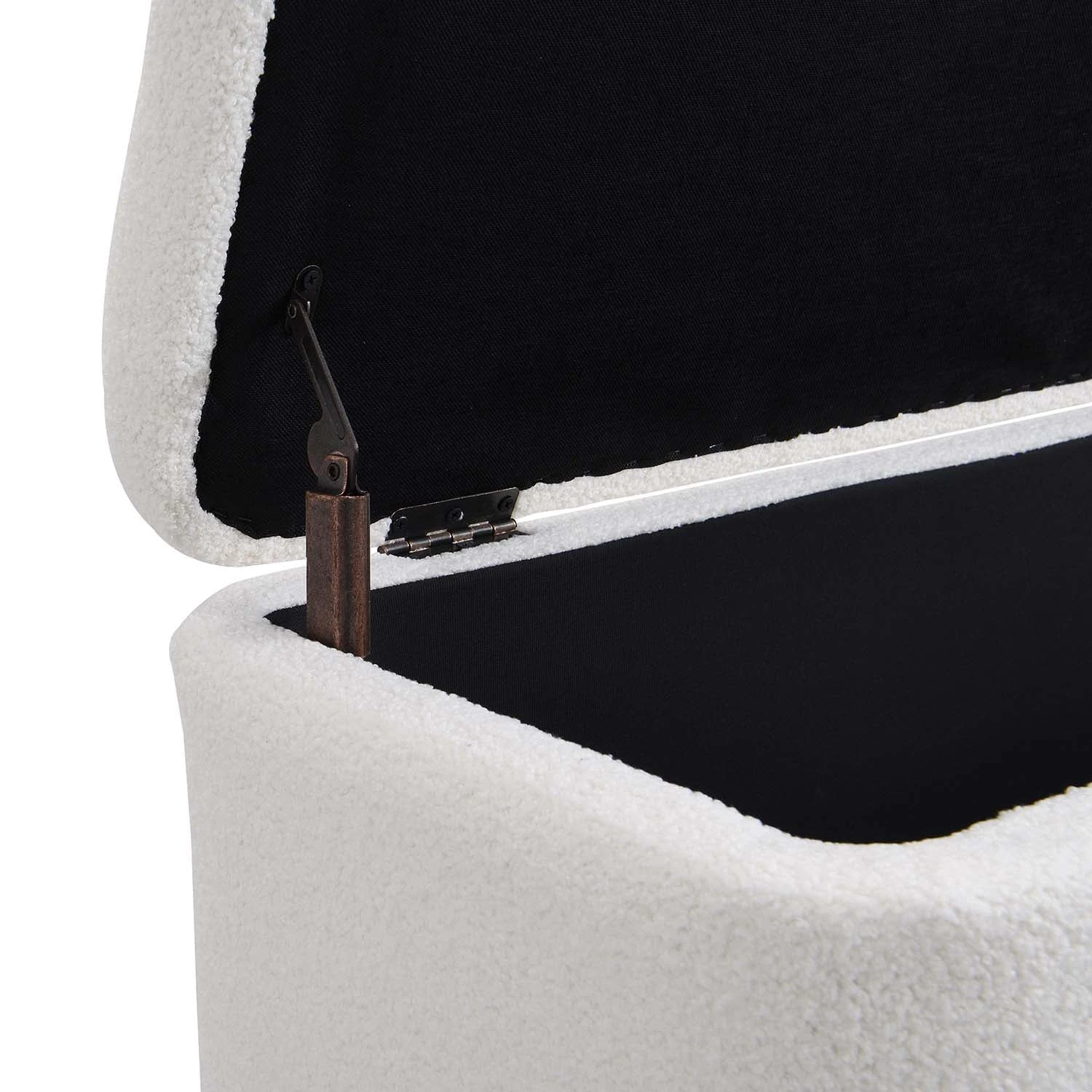 Jed Ecru Boucle 120cm Large Storage Ottoman Bench 12 Jed Ecru Boucle 120cm Large Storage Ottoman Bench - Image 10