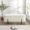 Jed Ecru Boucle 120cm Large Storage Ottoman Bench 1 Jed Ecru Boucle 120cm Large Storage Ottoman Bench -FINZ Furniture Shop OTTO 2245 ECRUBOUCLE scene2