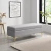 Haven Grey Fabric 120cm Large Storage Ottoman Bench -FINZ Furniture Shop OTTO 2510 GREYFAB main