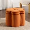 Pollie Orange Velvet Storage Stool 2 Pollie Orange Velvet Storage Stool -FINZ Furniture Shop POUF 291 ORANGE VEL main