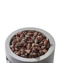 Real Concrete Cylinder 25" (63.5cm) Tall Patio Heater -FINZ Furniture Shop PTHR HL 02 detail1