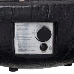 Round Outdoor Charred Wood Effect Concrete Gas Fire Bowl 16 Round Outdoor Charred Wood Effect Concrete Gas Fire Bowl -FINZ Furniture Shop PTHR HL 03 BLACK detail2