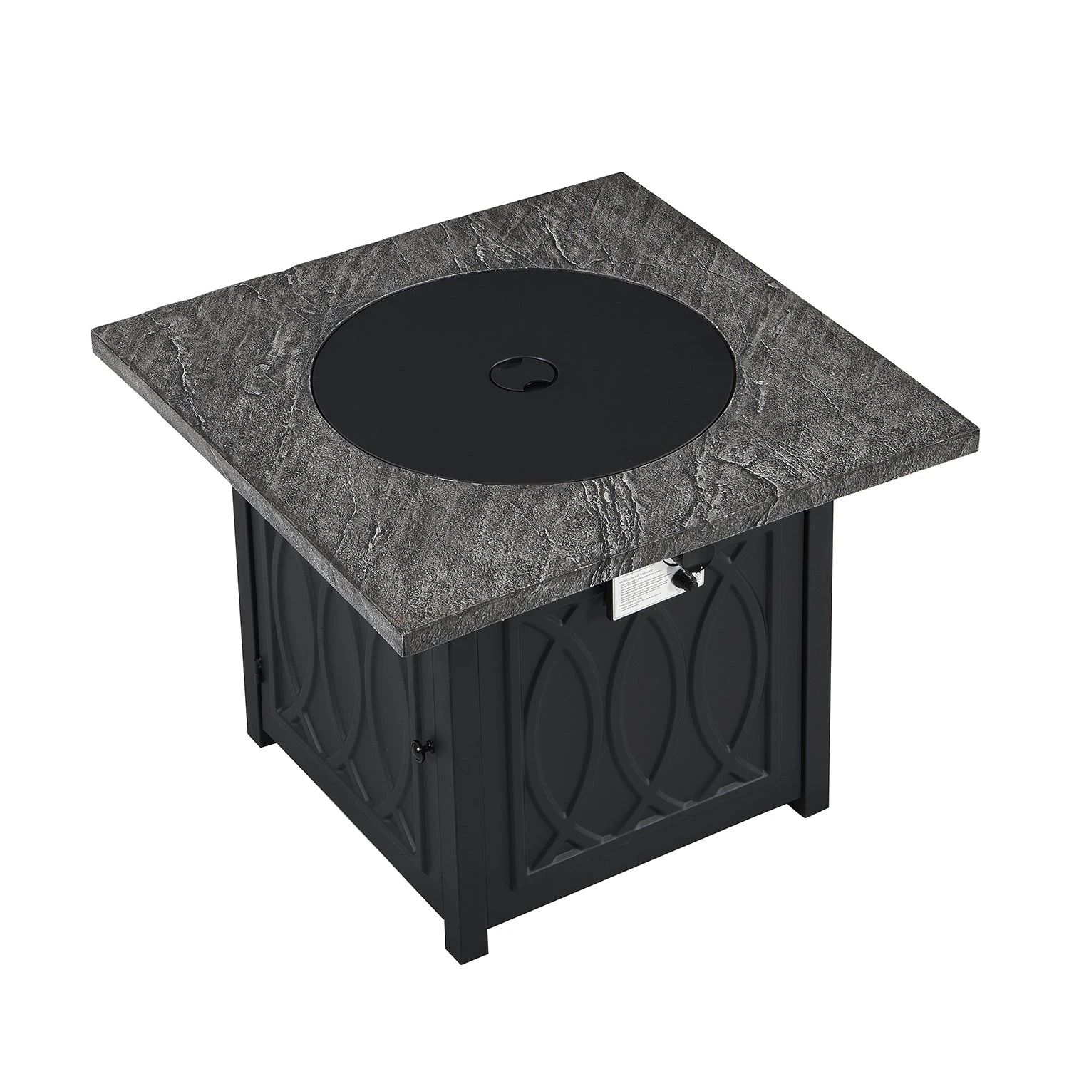 Square Outdoor 32" X 32" 50,000BTUs Real Concrete Gas Firepit Table 5 Square Outdoor 32" X 32" 50,000BTUs Real Concrete Gas Firepit Table - Image 3