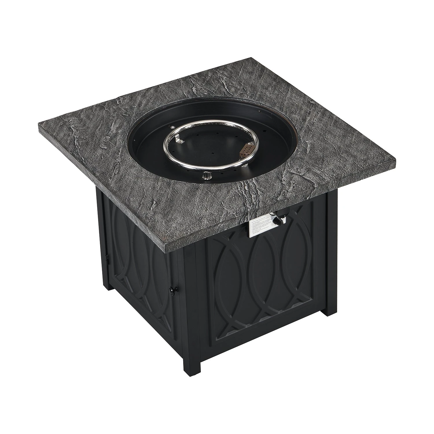 Square Outdoor 32" X 32" 50,000BTUs Real Concrete Gas Firepit Table 7 Square Outdoor 32" X 32" 50,000BTUs Real Concrete Gas Firepit Table - Image 5