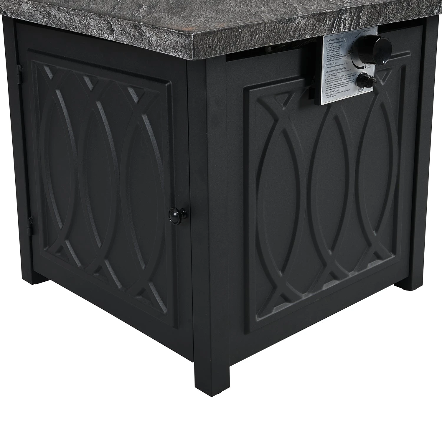 Square Outdoor 32" X 32" 50,000BTUs Real Concrete Gas Firepit Table 8 Square Outdoor 32" X 32" 50,000BTUs Real Concrete Gas Firepit Table - Image 6