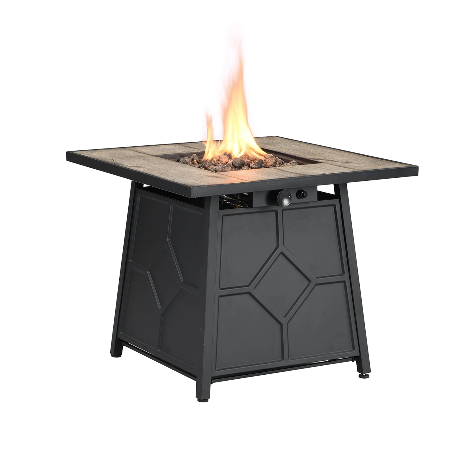 Square Outdoor 30" X 30"40,000BTUs Real Concrete Fire Pit Table 4 Square Outdoor 30" X 30"40,000BTUs Real Concrete Fire Pit Table - Image 2