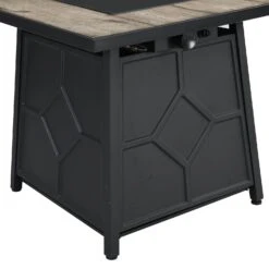 Square Outdoor 30" X 30"40,000BTUs Real Concrete Fire Pit Table 14 Square Outdoor 30" X 30"40,000BTUs Real Concrete Fire Pit Table -FINZ Furniture Shop PTHR HL 06 GREYBLACK detail1
