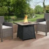 Square Outdoor 30" X 30"40,000BTUs Real Concrete Fire Pit Table 1 Square Outdoor 30" X 30"40,000BTUs Real Concrete Fire Pit Table -FINZ Furniture Shop PTHR HL 06 GREYBLACK main