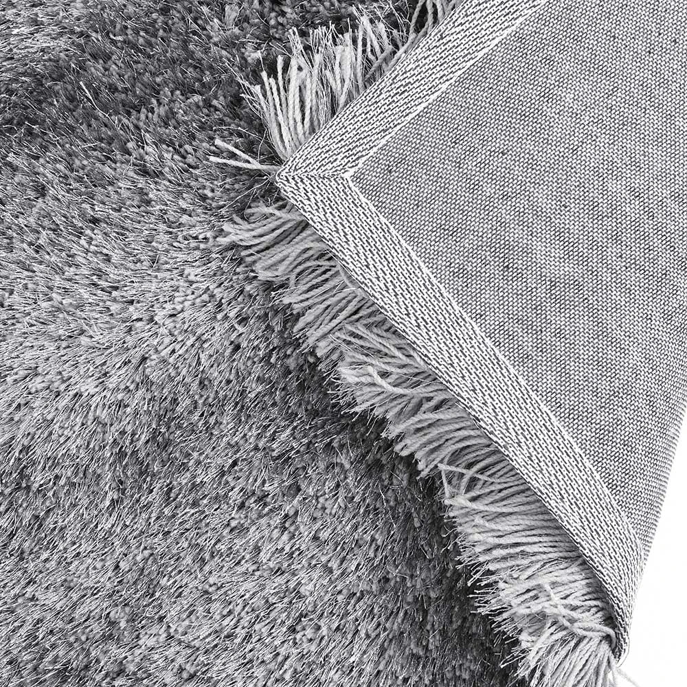 Silver Tufted Shaggy Rug 160 X 230 Cm 5 Silver Tufted Shaggy Rug 160 X 230 Cm - Image 4